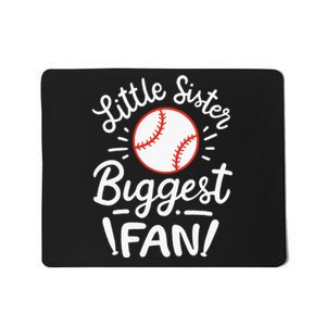 Baseball Little Sister Biggest Fan Mousepad