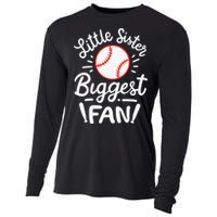 Baseball Little Sister Biggest Fan Cooling Performance Long Sleeve Crew