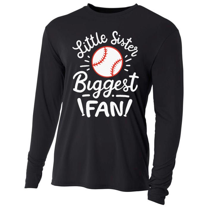 Baseball Little Sister Biggest Fan Cooling Performance Long Sleeve Crew