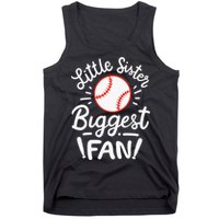 Baseball Little Sister Biggest Fan Tank Top