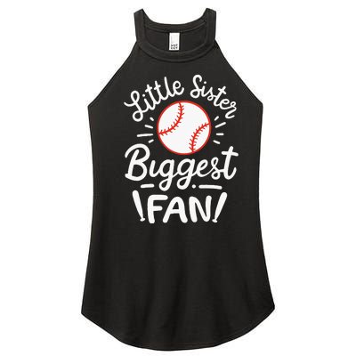 Baseball Little Sister Biggest Fan Women’s Perfect Tri Rocker Tank