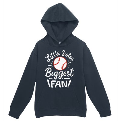 Baseball Little Sister Biggest Fan Urban Pullover Hoodie