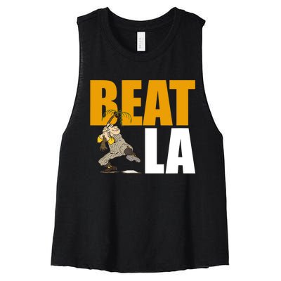 Beat LA San Diego Baseball Women's Racerback Cropped Tank