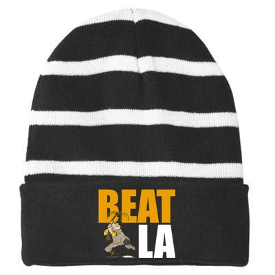 Beat LA San Diego Baseball Striped Beanie with Solid Band