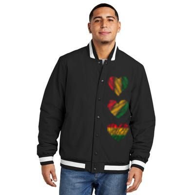 Black Love Soulful Couples Matching African Pride Colors Insulated Varsity Jacket