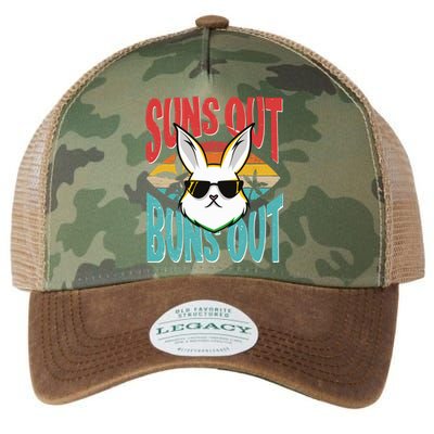 Bunny Lover Suns Out Buns Out Gift Legacy Tie Dye Trucker Hat