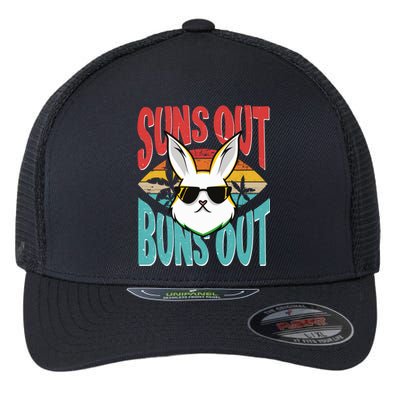 Bunny Lover Suns Out Buns Out Gift Flexfit Unipanel Trucker Cap