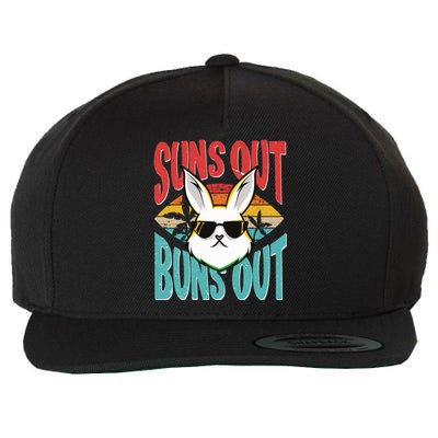 Bunny Lover Suns Out Buns Out Gift Wool Snapback Cap