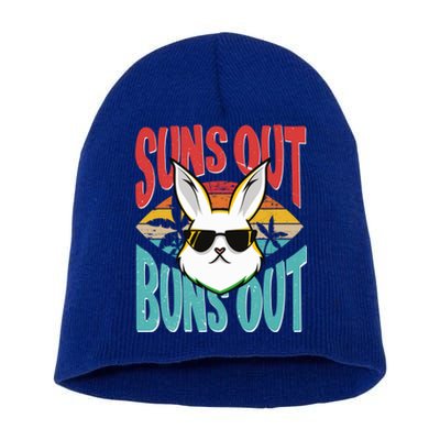 Bunny Lover Suns Out Buns Out Gift Short Acrylic Beanie