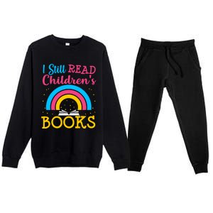 Book Lover S Books Still Read Funny Gift Bookworm Funny Gift Premium Crewneck Sweatsuit Set