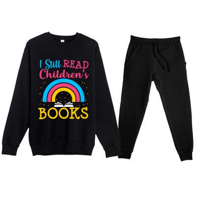 Book Lover S Books Still Read Funny Gift Bookworm Funny Gift Premium Crewneck Sweatsuit Set