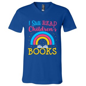 Book Lover S Books Still Read Funny Gift Bookworm Funny Gift V-Neck T-Shirt