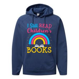 Book Lover S Books Still Read Funny Gift Bookworm Funny Gift Performance Fleece Hoodie