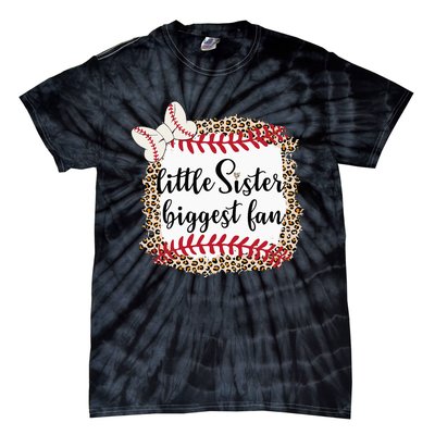 Baseball Little Sister Biggest Fan For Baseball Player Tie-Dye T-Shirt