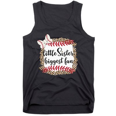 Baseball Little Sister Biggest Fan For Baseball Player Tank Top