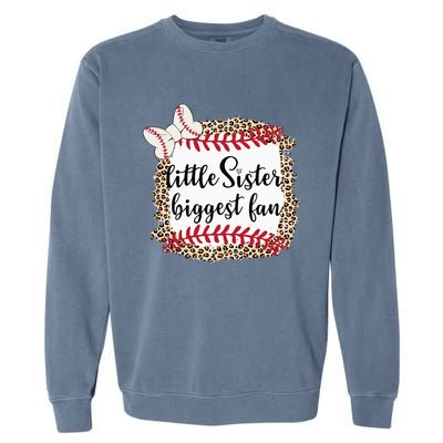 Baseball Little Sister Biggest Fan For Baseball Player Garment-Dyed Sweatshirt