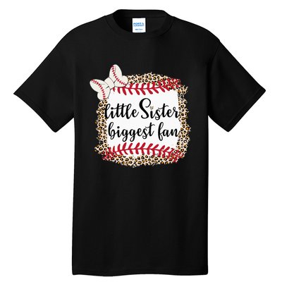 Baseball Little Sister Biggest Fan funny Baseball Player Tall T-Shirt