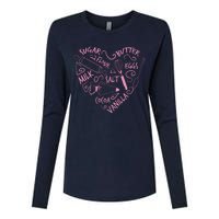 Baking Love Sugar Butter Flour Heart Cake Pastry Chef Baker Womens Cotton Relaxed Long Sleeve T-Shirt