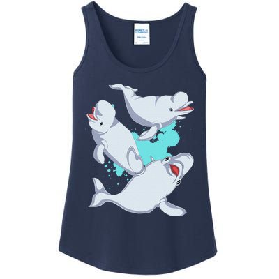 Beluga Lover Sea Creature Ocean Mammal Animal Beluga Whale Ladies Essential Tank