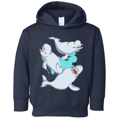 Beluga Lover Sea Creature Ocean Mammal Animal Beluga Whale Toddler Hoodie