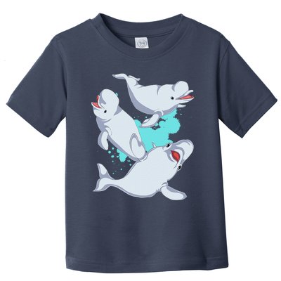 Beluga Lover Sea Creature Ocean Mammal Animal Beluga Whale Toddler T-Shirt