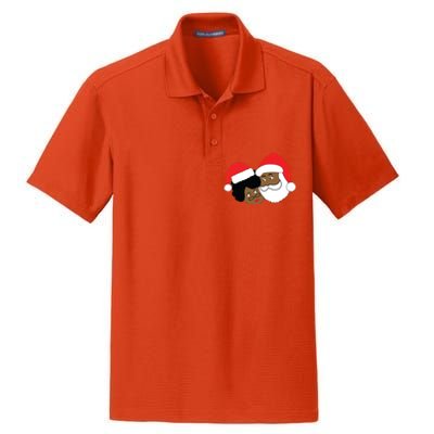 Black Loving Santa Claus And Mrs Claus Ethnic Christmas Meaningful Gift Dry Zone Grid Polo