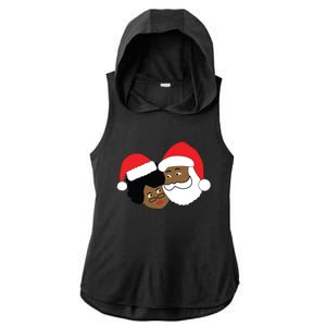 Black Loving Santa Claus And Mrs Claus Ethnic Christmas Meaningful Gift Ladies PosiCharge Tri-Blend Wicking Draft Hoodie Tank