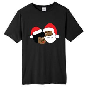 Black Loving Santa Claus And Mrs Claus Ethnic Christmas Meaningful Gift Tall Fusion ChromaSoft Performance T-Shirt