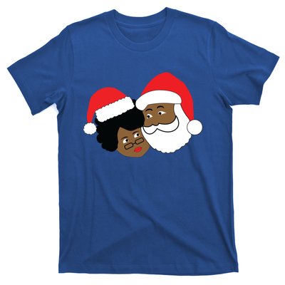 Black Loving Santa Claus And Mrs Claus Ethnic Christmas Meaningful Gift T-Shirt