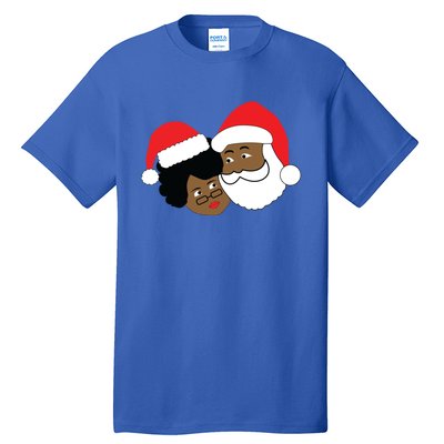 Black Loving Santa Claus And Mrs Claus Ethnic Christmas Meaningful Gift Tall T-Shirt