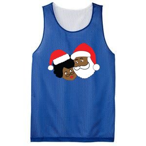 Black Loving Santa Claus And Mrs Claus Ethnic Christmas Meaningful Gift Mesh Reversible Basketball Jersey Tank