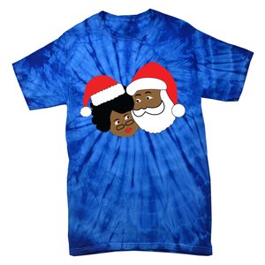 Black Loving Santa Claus And Mrs Claus Ethnic Christmas Meaningful Gift Tie-Dye T-Shirt