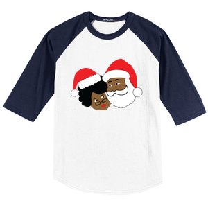 Black Loving Santa Claus And Mrs Claus Ethnic Christmas Meaningful Gift Baseball Sleeve Shirt