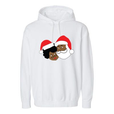 Black Loving Santa Claus And Mrs Claus Ethnic Christmas Meaningful Gift Garment-Dyed Fleece Hoodie