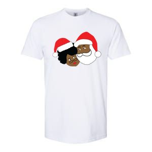 Black Loving Santa Claus And Mrs Claus Ethnic Christmas Meaningful Gift Softstyle CVC T-Shirt