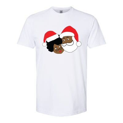 Black Loving Santa Claus And Mrs Claus Ethnic Christmas Meaningful Gift Softstyle CVC T-Shirt