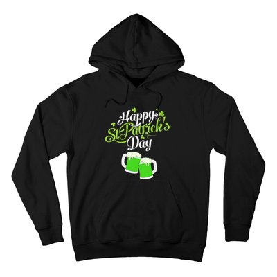 Beer Lucky Shamrock Happy St Patricks Day Green Hoodie