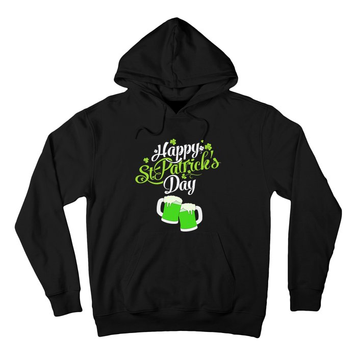 Beer Lucky Shamrock Happy St Patricks Day Green Hoodie