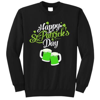 Beer Lucky Shamrock Happy St Patricks Day Green Sweatshirt