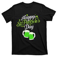 Beer Lucky Shamrock Happy St Patricks Day Green T-Shirt