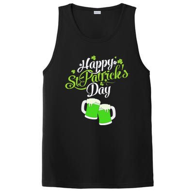 Beer Lucky Shamrock Happy St Patricks Day Green PosiCharge Competitor Tank