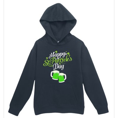 Beer Lucky Shamrock Happy St Patricks Day Green Urban Pullover Hoodie