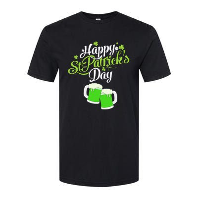 Beer Lucky Shamrock Happy St Patricks Day Green Softstyle CVC T-Shirt