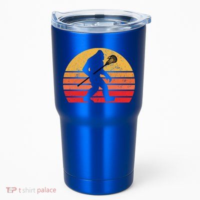 Bigfoot Lacrosse Stick Vintage Surf Sun Funny Lax Gift Tumbler