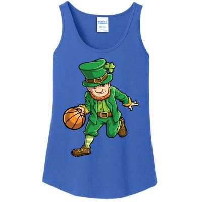 Basketball Leprechaun St Patricks Day Sports Funny Gift Ladies Essential Tank