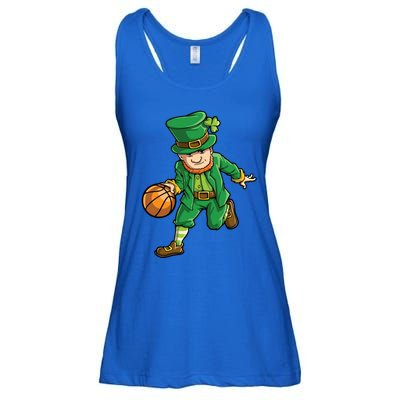 Basketball Leprechaun St Patricks Day Sports Funny Gift Ladies Essential Flowy Tank