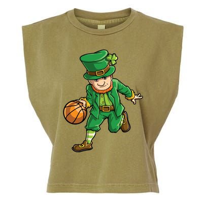 Basketball Leprechaun St Patricks Day Sports Funny Gift Garment-Dyed Women's Muscle Tee