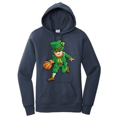 Basketball Leprechaun St Patricks Day Sports Funny Gift Women's Pullover Hoodie