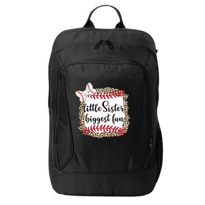 Baseball Little Sister Biggest Fan For Baseball Player City Backpack