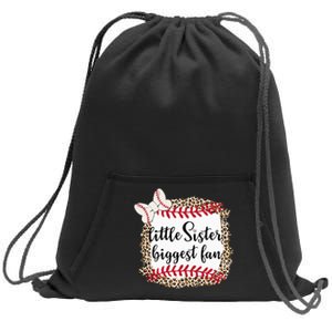 Baseball Little Sister Biggest Fan For Baseball Player Sweatshirt Cinch Pack Bag